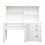 Home Office Computer Desk with Hutch Writing Desk Drawers and Shelves