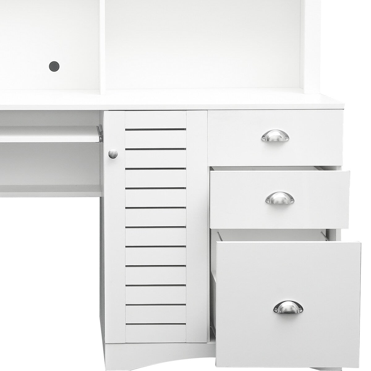 Home Office Computer Desk with Hutch Writing Desk Drawers and Shelves