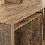 Home Office Computer Desk with Hutch, Antiqued Paint finish