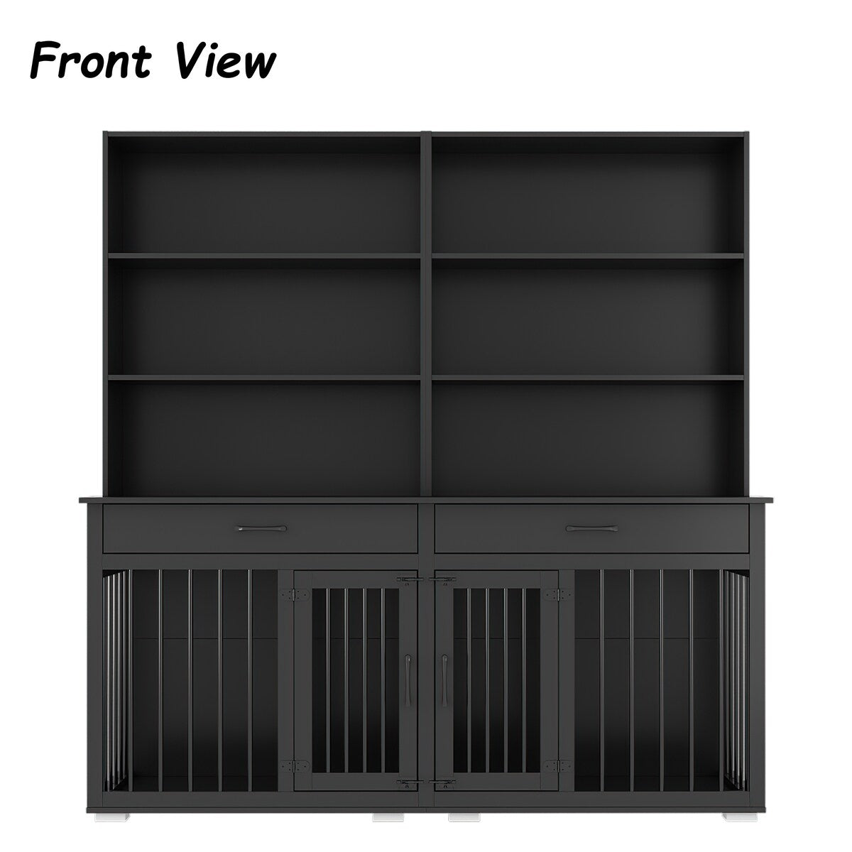 Home Office Desk Multi-Functional Workstation with Built-In Dog Crate