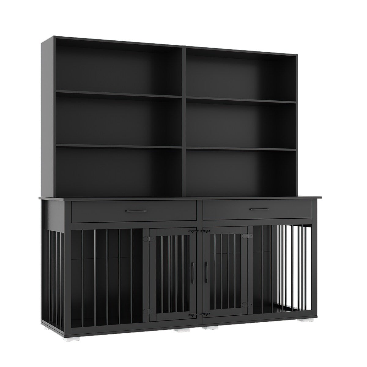 Home Office Desk Multi-Functional Workstation with Built-In Dog Crate
