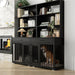 Home Office Desk Multi-Functional Workstation with Built-In Dog Crate