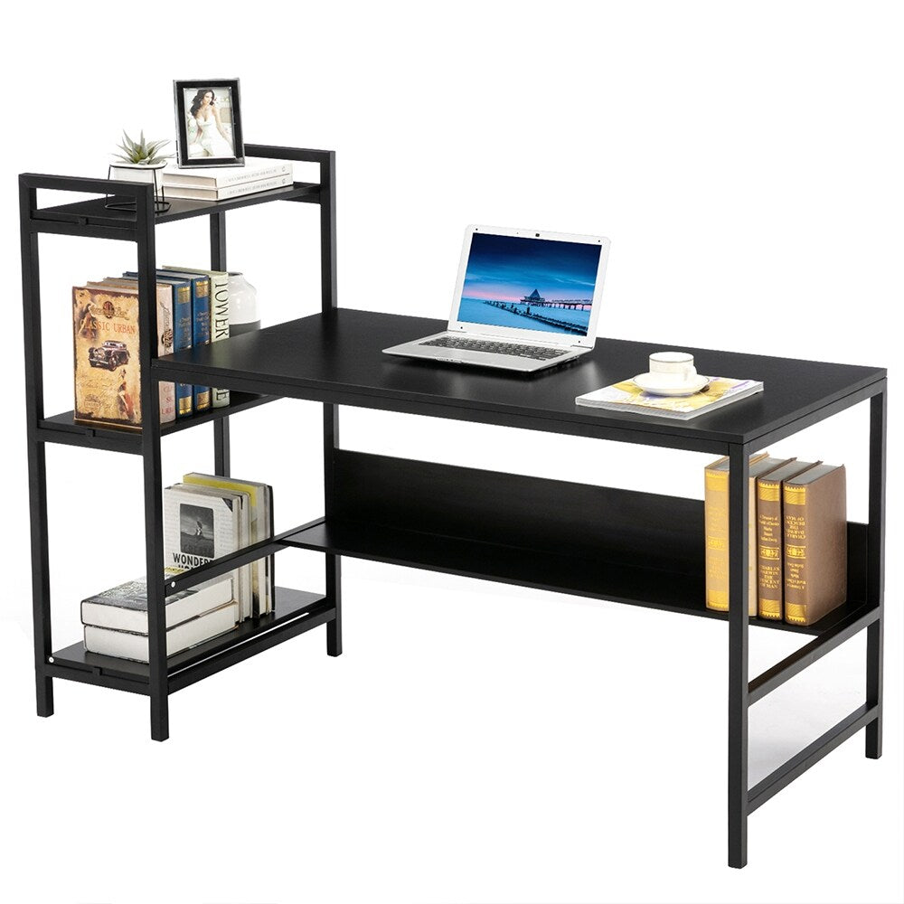 Home Office Desk with Storage Bookshelf,Study Writing Desk