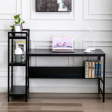 Home Office Desk with Storage Bookshelf,Study Writing Desk