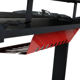 Home Office Double Layer Gaming Desk Gaming Computer Desk,T Shape Leg