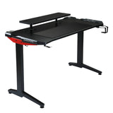 Home Office Double Layer Gaming Desk Gaming Computer Desk,T Shape Leg