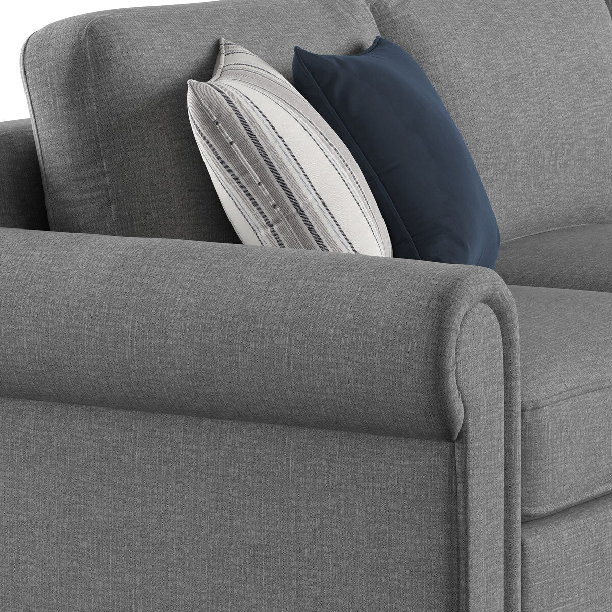 Home Point Rainier Chenille Sectional - 6' 4" x 3' 4" x 3' 4"