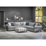 Home Point Rainier Chenille Sectional - 6' 4" x 3' 4" x 3' 4"