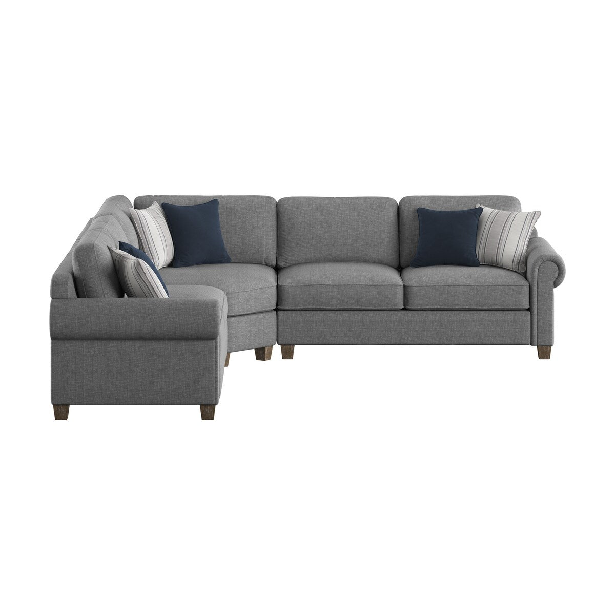 Home Point Rainier Chenille Sectional - 6' 4" x 3' 4" x 3' 4"