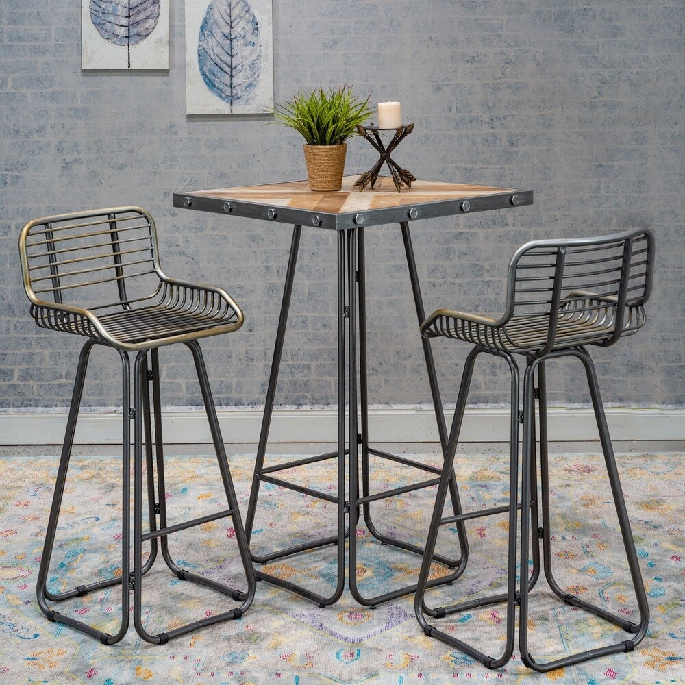Home Source Badino 3-piece Counter-height Dining Set
