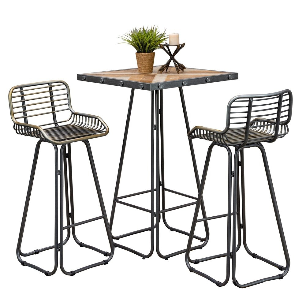 Home Source Badino 3-piece Counter-height Dining Set