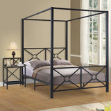 Home Source Bedroom Furniture Metal Bed in Black