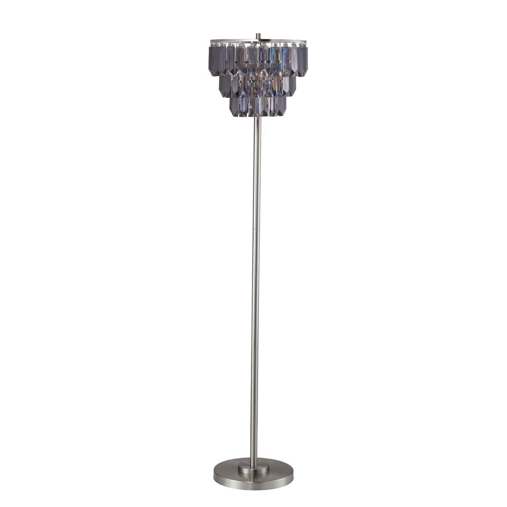 Home Source Kiera Floor Lamp with Removable Chandalier Lamp Shade