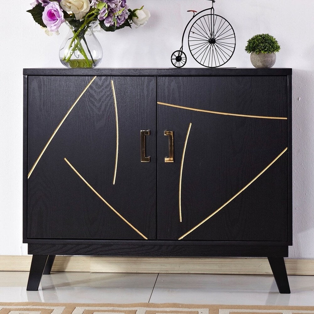 Home Source Natalie Mid Century Modern Two Door Accent Chest