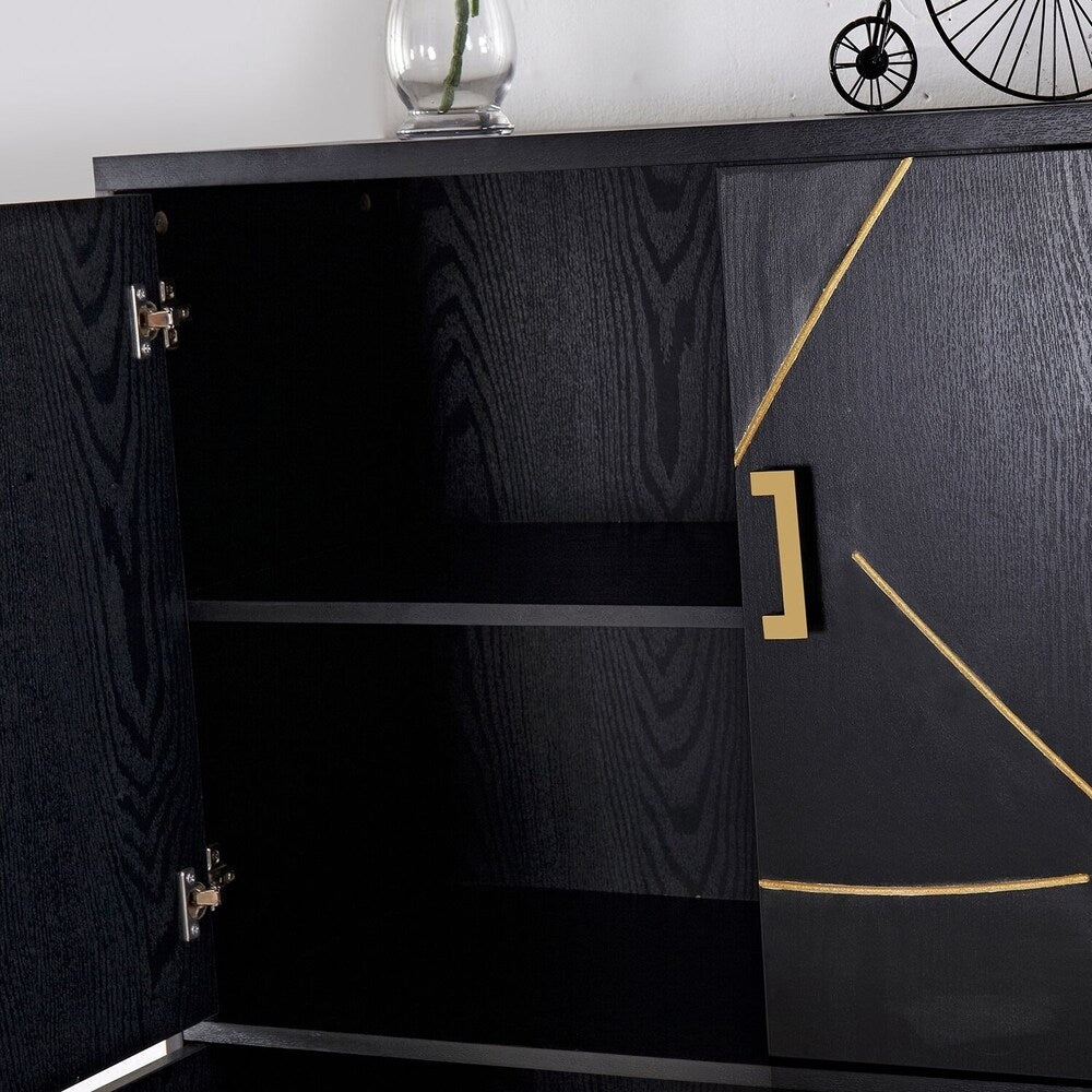 Home Source Natalie Mid Century Modern Two Door Accent Chest