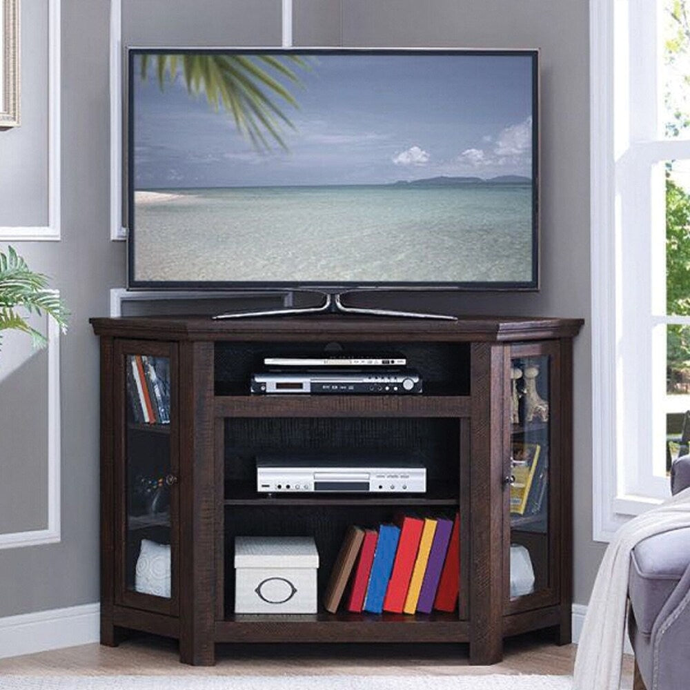 Home Source Rhymes Corner TV Stand - Espresso Finish
