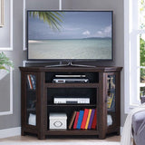 Home Source Rhymes Corner TV Stand - Espresso Finish