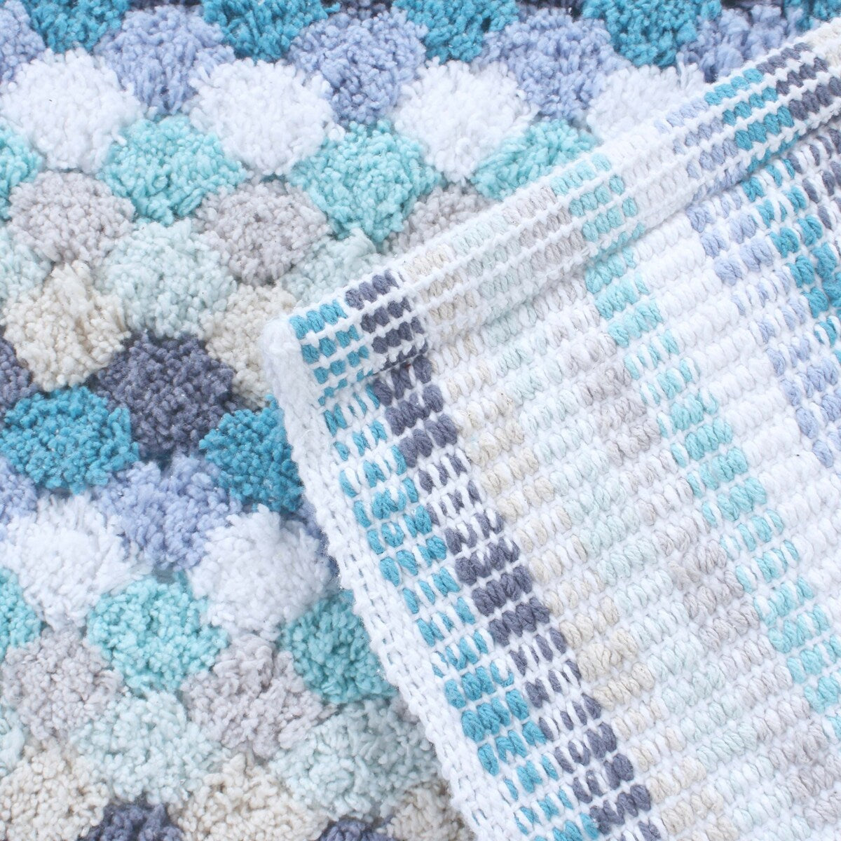 Home Weavers Orion Collection 100% Cotton Bathroom Rug, Non Slip & Machine Washable Bath Mat, Thick Plush Rugs - 20"X32"