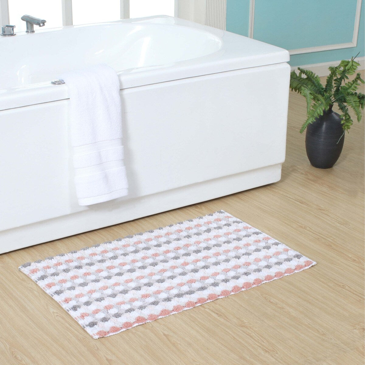 Home Weavers Orion Collection 100% Cotton Bathroom Rug, Non Slip & Machine Washable Bath Mat, Thick Plush Rugs - 20"X32"