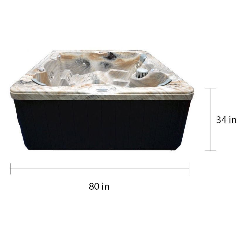 Home and Garden Spas 5-person Hot Tub 51-jet Spa with Ozone System - 80"x80"x34"