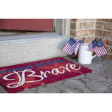 Entryways 'Home of the Brave' Non-slip Coir Doormat