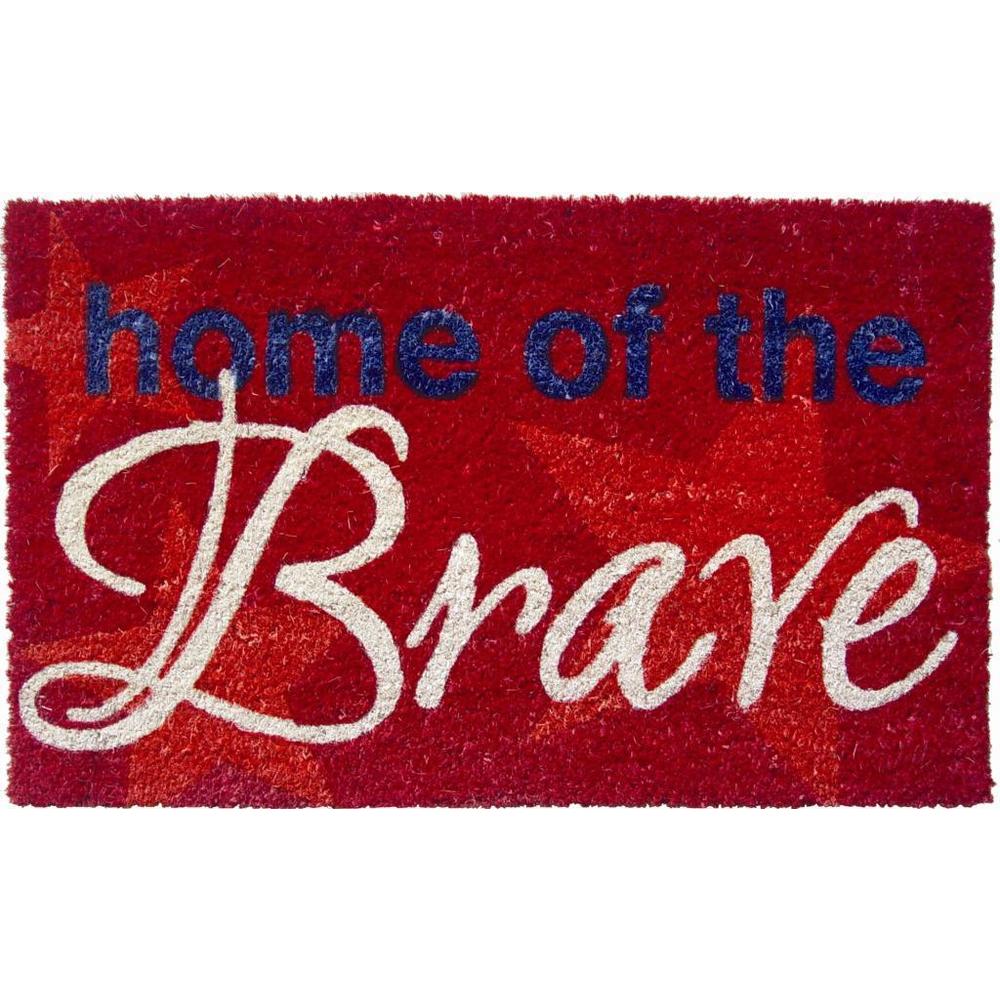 Entryways 'Home of the Brave' Non-slip Coir Doormat