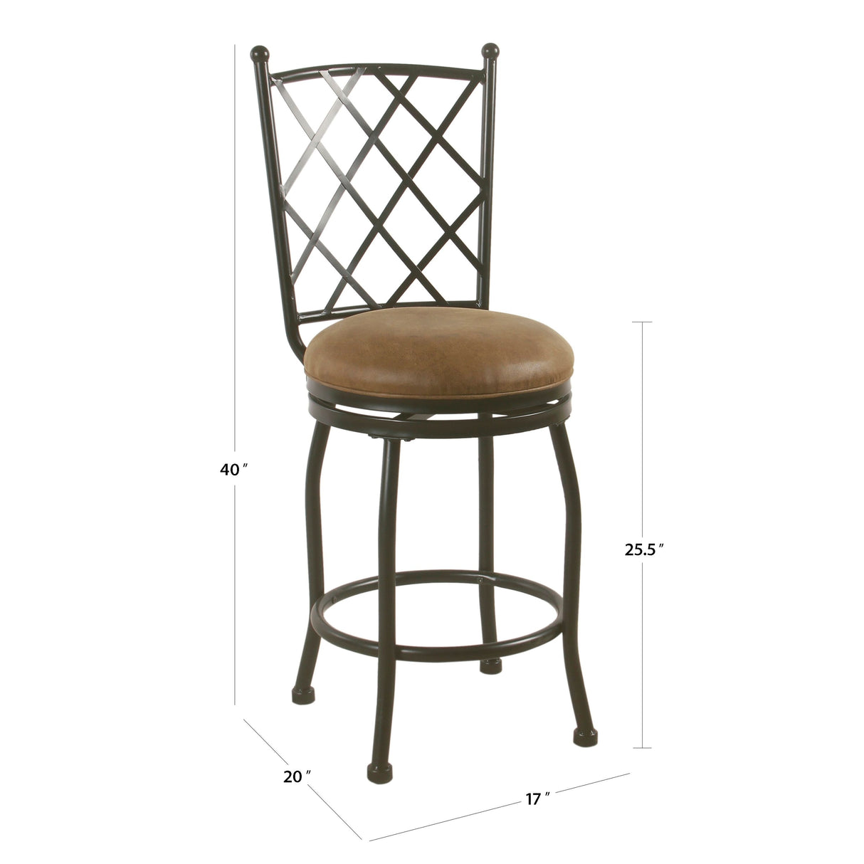 HomePop 24" Tristan Swivel Counter Stool - 24 inches
