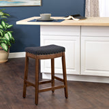 HomePop Blake Contour saddle seat Counter Stool