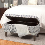 Buhrer Blue Slate Decorative Storage Bench
