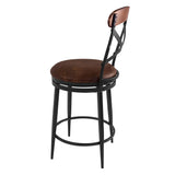 HomePop Hudson Swivel Counter Stool - Brown PU