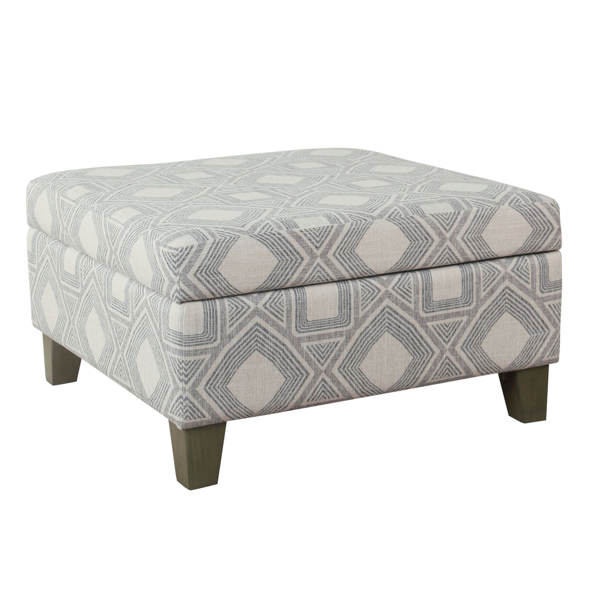 HomePop Luxury 28 Inches Square Storage Ottoman