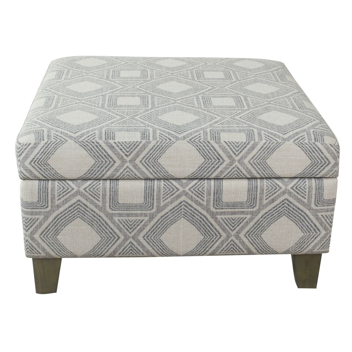 HomePop Luxury 28 Inches Square Storage Ottoman
