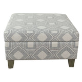HomePop Luxury 28 Inches Square Storage Ottoman