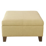 HomePop Luxury 28 Inches Square Storage Ottoman