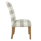 HomePop Parsons Dining Chair - Gray Plaid (set of 2)