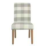 HomePop Parsons Dining Chair - Gray Plaid (set of 2)