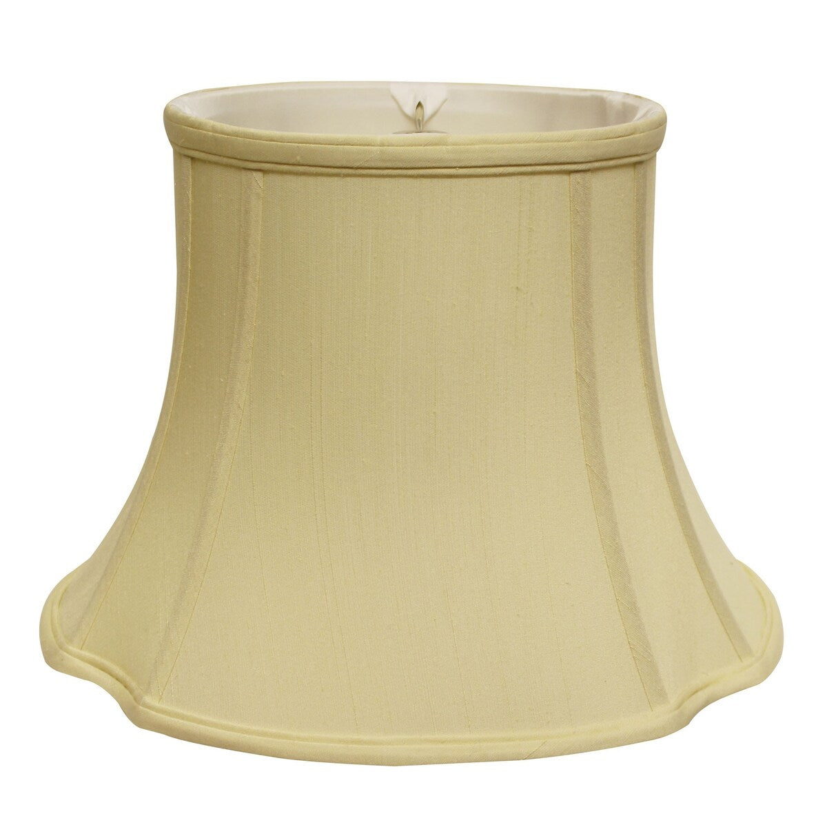 HomeRoots 13" Antique White Reversed Oval Monay Shantung Lampshade - 13