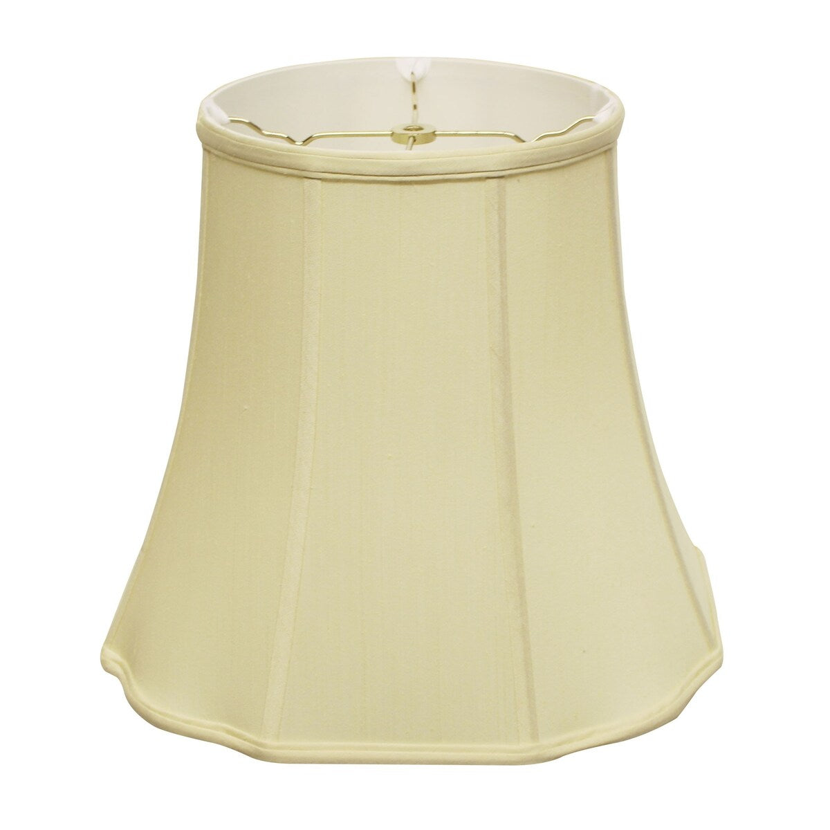 HomeRoots 14" Antique White Premium Octagon Monay Shantung Lampshade - 14