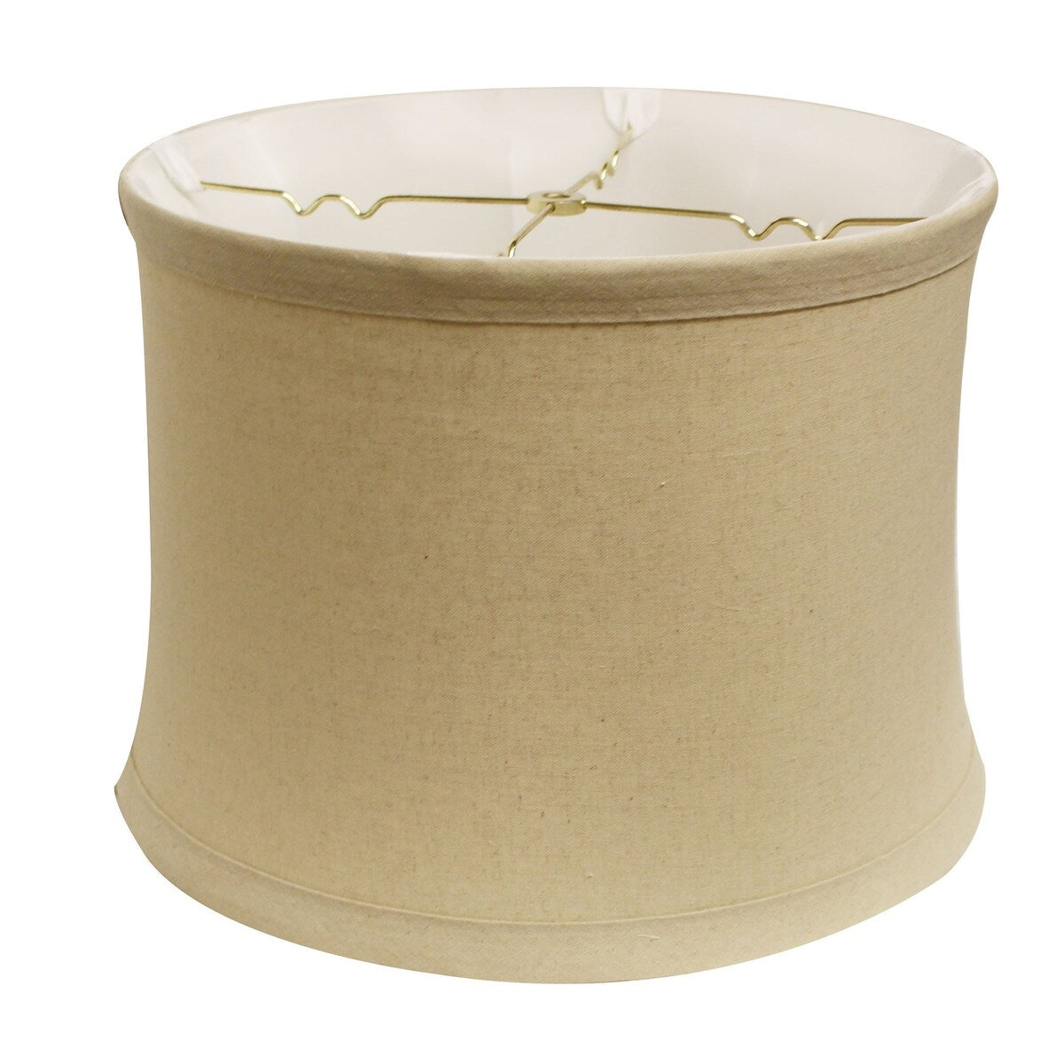 HomeRoots 19" Rosewood Drum Trimmed Linen Lampshade - 19