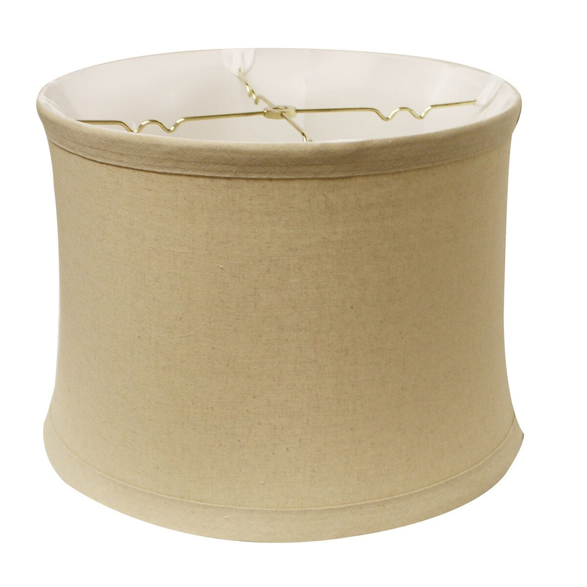 HomeRoots 19" Rosewood Drum Trimmed Linen Lampshade - 19