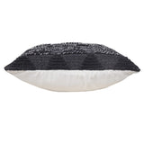 HomeRoots 20" X 20" Black And Off-White 100% Cotton Geometric Zippered Pillow