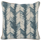 HomeRoots 20" X 20" Blue Linen Zippered Pillow