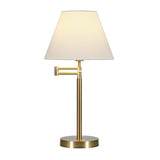 HomeRoots 25" Gold Metal Table Lamp With White Empire Shade - 13