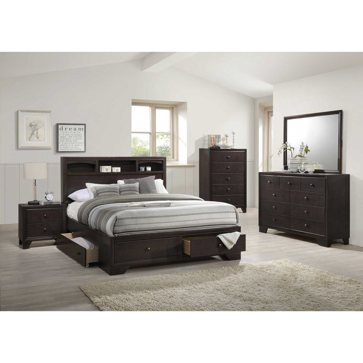 HomeRoots 31" Espresso Rubber Wood Chest