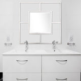 HomeRoots 32" Painted Square Accent Mirror Wall Mounted With Metal Frame - 34