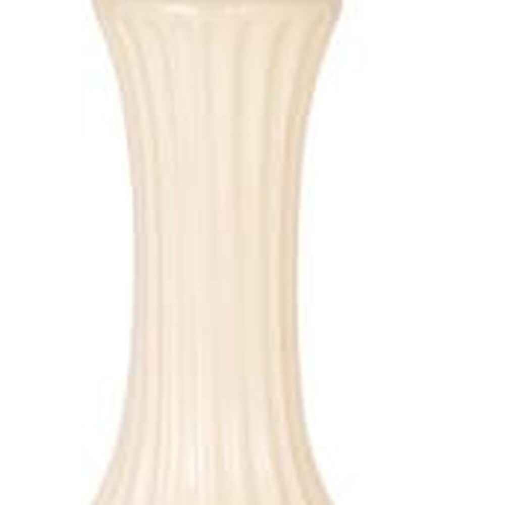 HomeRoots 33" Ivory Curvy Ceramic Table Lamp With White Empire Shade - 17