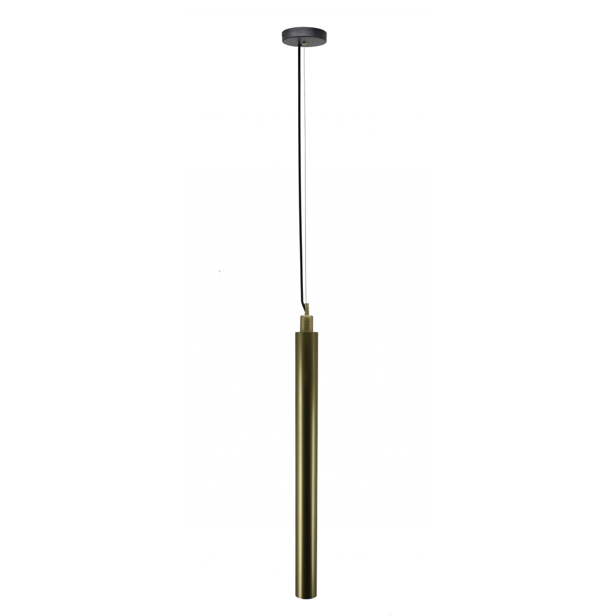 HomeRoots 3" X 3" X 39" G Brass Galvanised Iron Pendant Lamp - 39 x3 x3