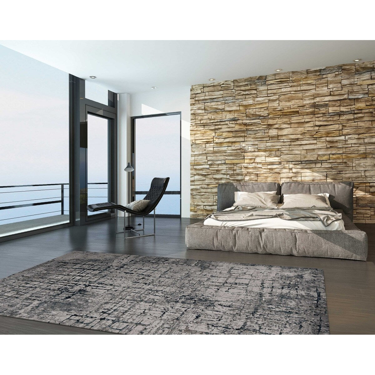 HomeRoots 3' x 5' Ivory or Grey Polypropylene and Polyester Rug - 3' x 5' Oval