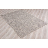 HomeRoots 3' x 8' Ivory and Gray Modern Weathered Runner Rug - 3' x 5' Oval