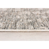 HomeRoots 3' x 8' Ivory and Gray Modern Weathered Runner Rug - 3' x 5' Oval